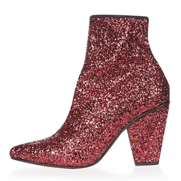 Topshop Shoes - Glitter Ankle Boots